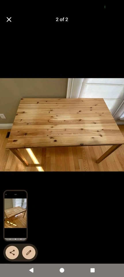 IKEA INGO Pine Dining Table - photo 2