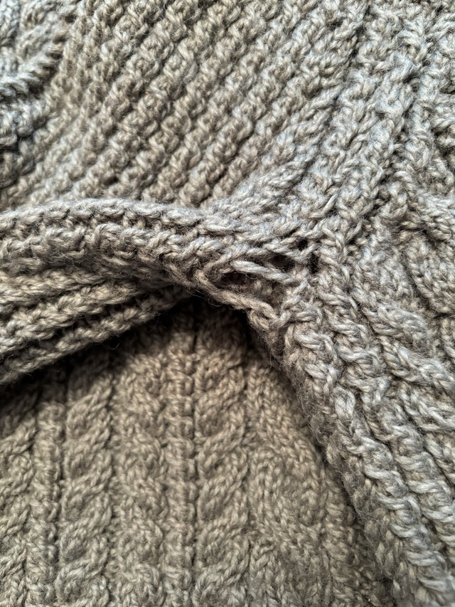 Beautiful Handmade Cable Knit Wool Sweater - photo 3