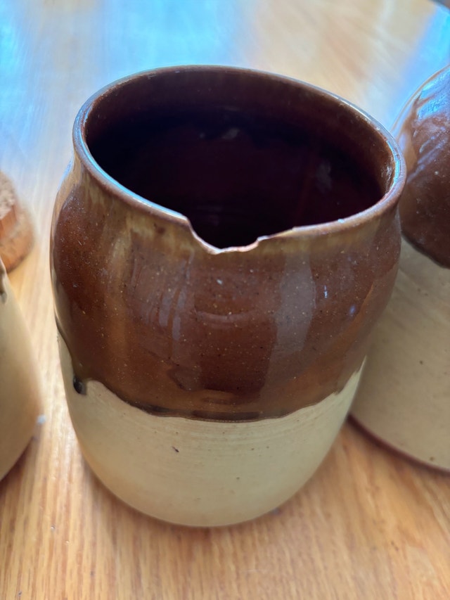 Set of pottery canisters (chipped) - photo 5