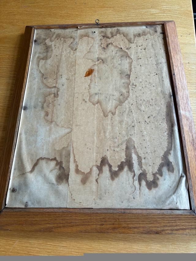 Vintage 3D Copper Relief Geese Flying Framed Picture - photo 5