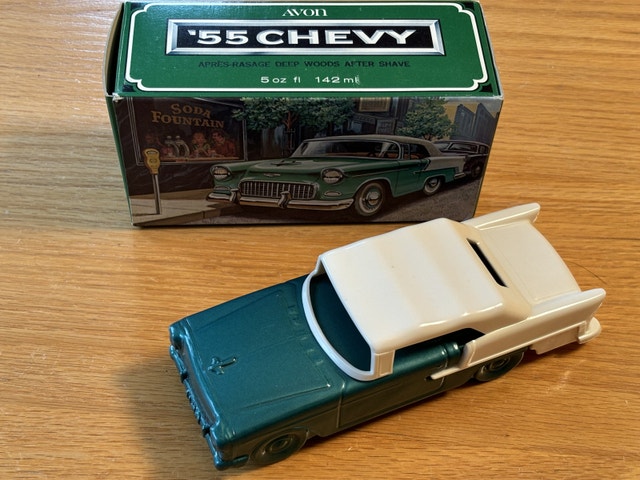 Vintage Boxed Avon 55 Chevy Aftershave Collectible
