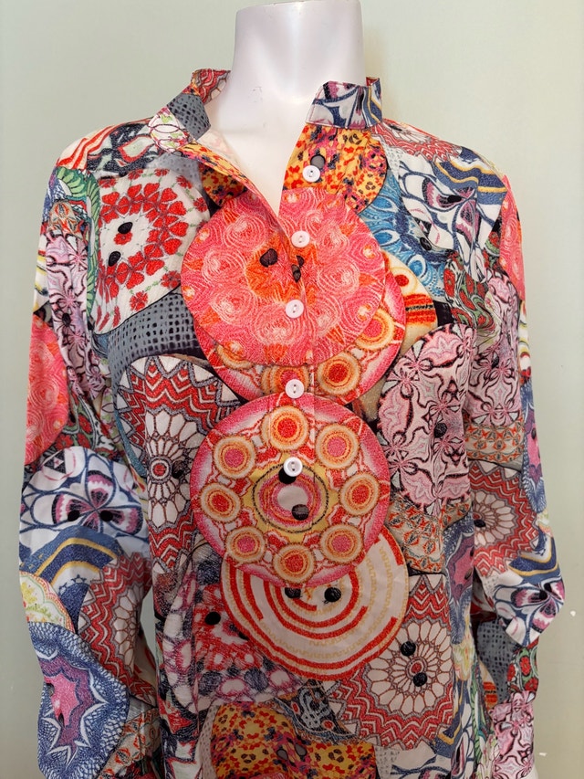NWT Colourful Bohemian Patterned Blouse - photo 2