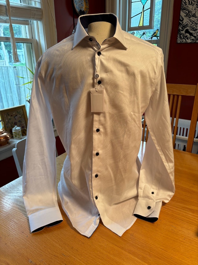 NWT Danini Long Sleeve Contemporary Fit Textured Shirt 15.5 - photo 2