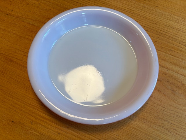 Pyrex Flamingo Pink pie dish / vintage pie plate - photo 2