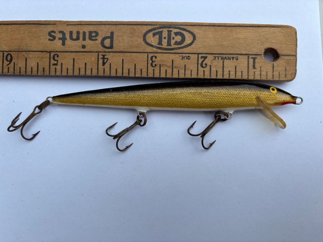 VTG Rapala Floating Minnow F13 — Gold Foil (Made in Finland)