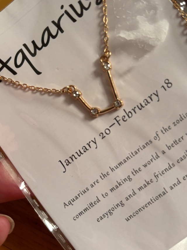 NEW Aquarius Zodiac Constellation Necklace - photo 2