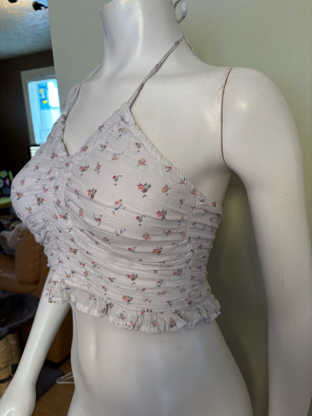 XS American Eagle Floral Halter Top - photo 2