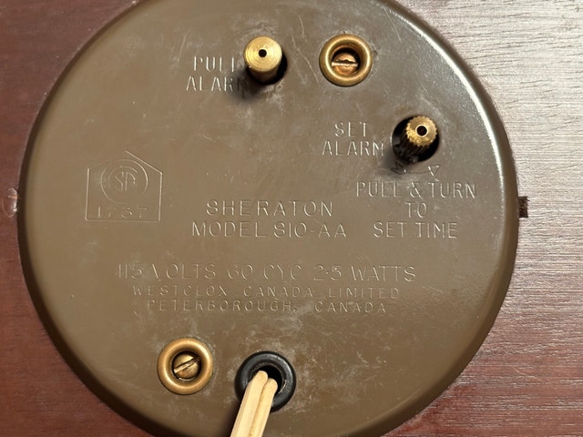 Vtg WESTCLOX SHERATON S10-AA Solid Mahogany Electric Alarm Clock - photo 5