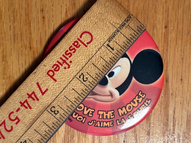 Disney "Ask me why I love the Mouse" Mickey pin Vintage - photo 3