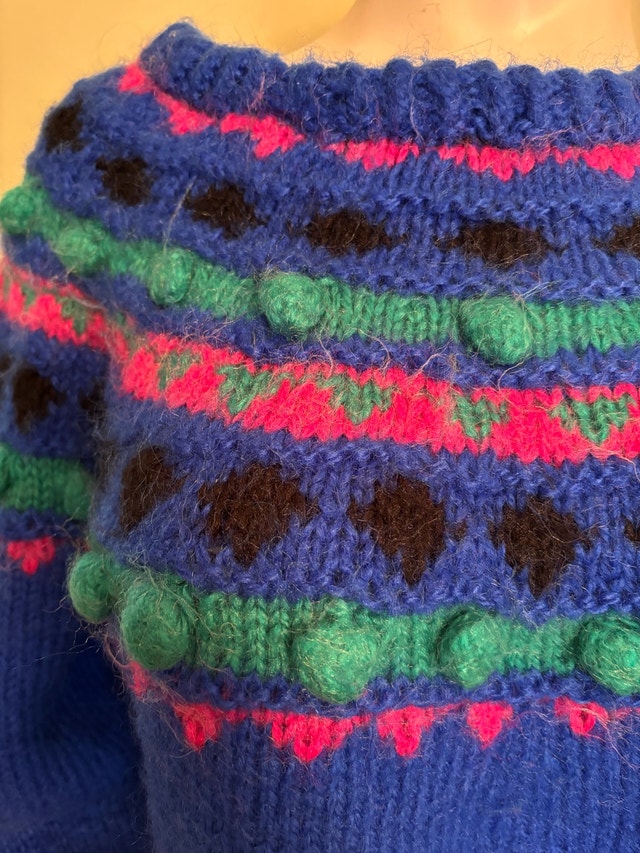 Vintage Handknit Sweater (large) - photo 2