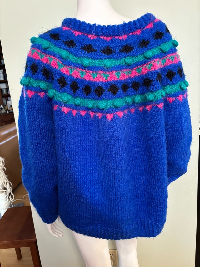 Vintage Handknit Sweater (large) - photo 4