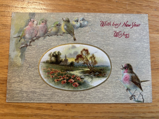 Antique German New Year’s Postcard