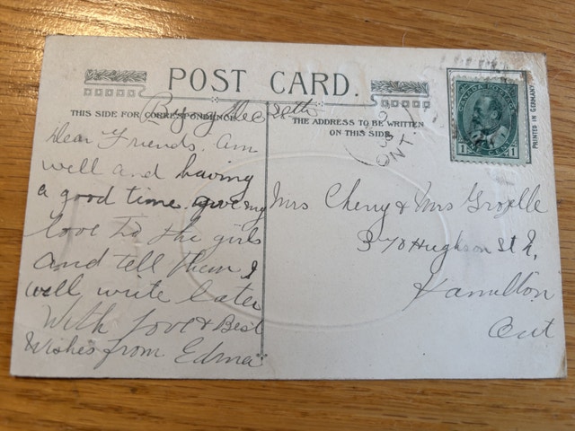 Antique German New Year’s Postcard - photo 2