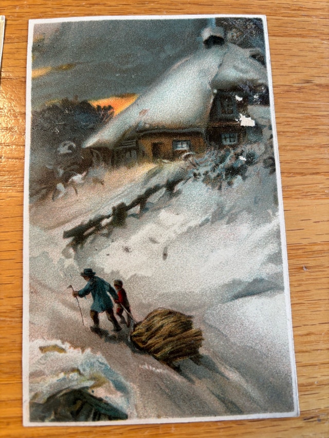 Pair of Vintage Christmas Postcards - photo 3