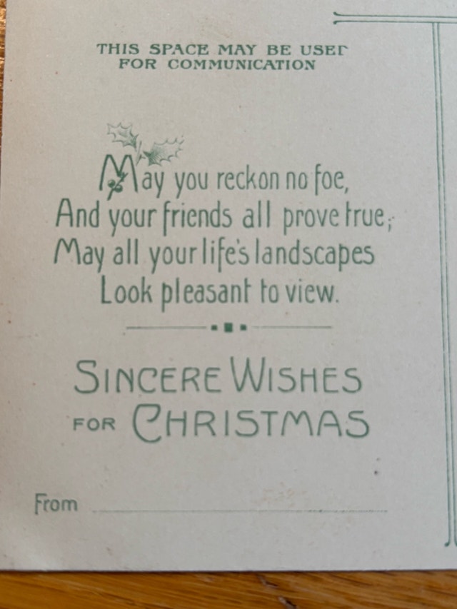 Vintage Christmas Postcard - photo 3