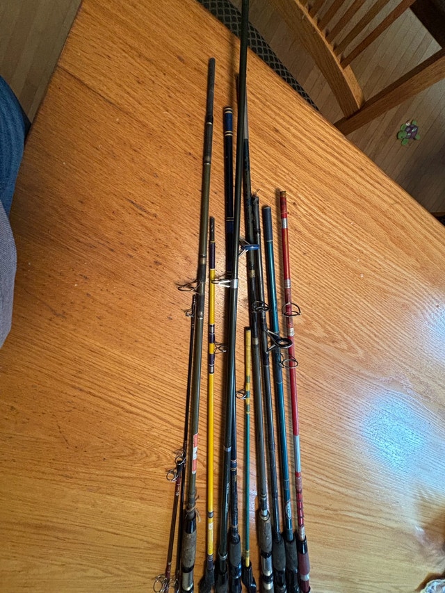 Lot of parts/pieces of vintage Fishing Rods for Parts/Repair - photo 3