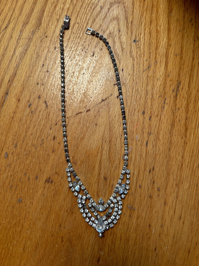 Vintage Continental Rhinestone Necklace