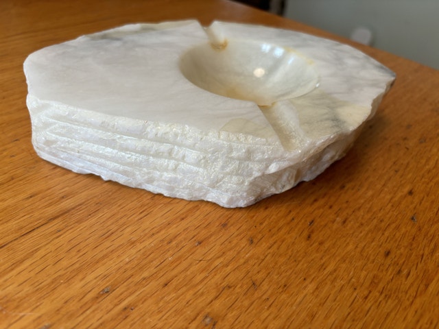 Vtg Alabaster Ashtray