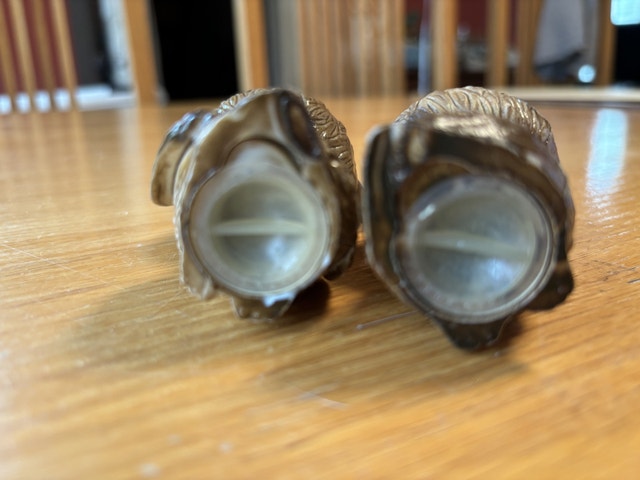 Anthropomorphic Owl Salt and Pepper Shakers Vintage Hong Kong - photo 4