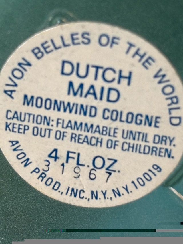 Vintage Avon Dutch Maid Moonwind Cologne (empty) - photo 5