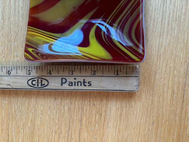 Fabulous Fused Glass Bear Plate 9”x5” - photo 5
