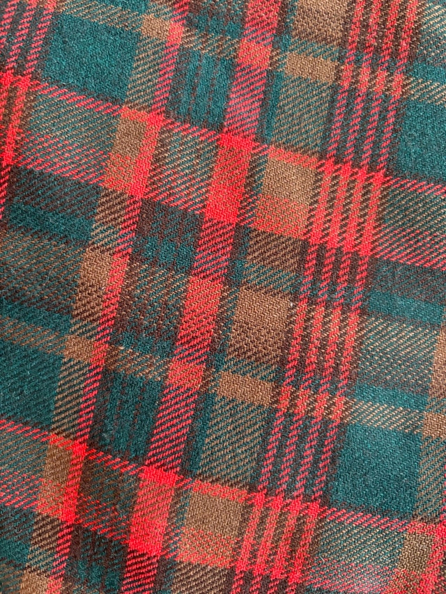 XS Vintage Plaid Tartan Green/Red Skirt - photo 2