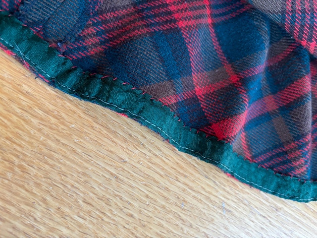 XS Vintage Plaid Tartan Green/Red Skirt - photo 3