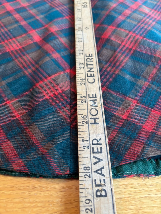 XS Vintage Plaid Tartan Green/Red Skirt - photo 4