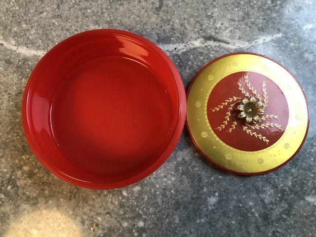 Vintage Avon Beauty Dust Powder Decorative Glass Container 1957 - photo 3