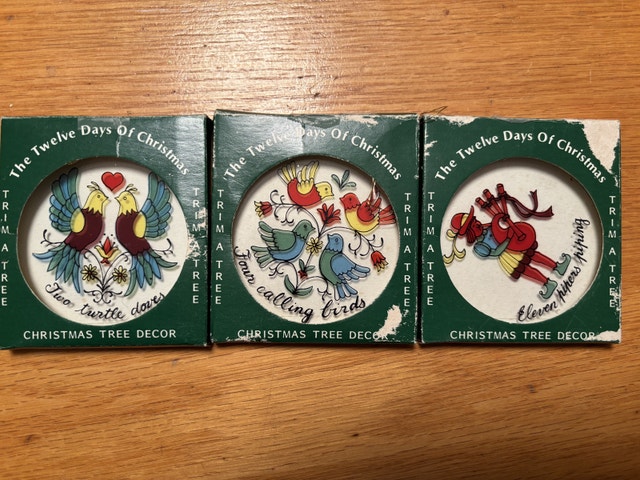3 of 12 Days of Christmas Ornament Collection