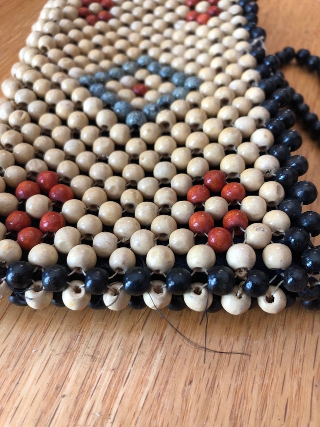 Small beaded Purse with zip closure - photo 3