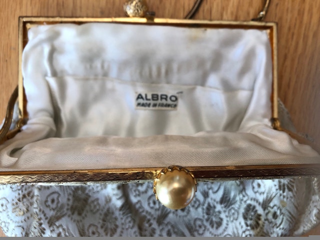 Vintage Albro Silk Brocade Clutch Purse Made in France - photo 5