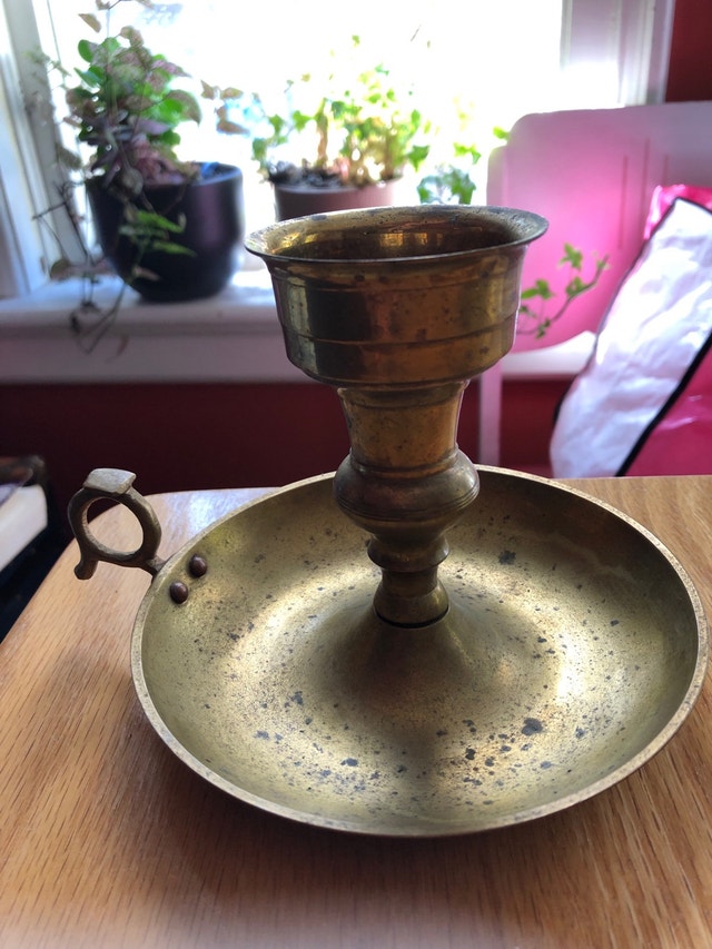 Vintage Brass Chamber Candle Holder - photo 3