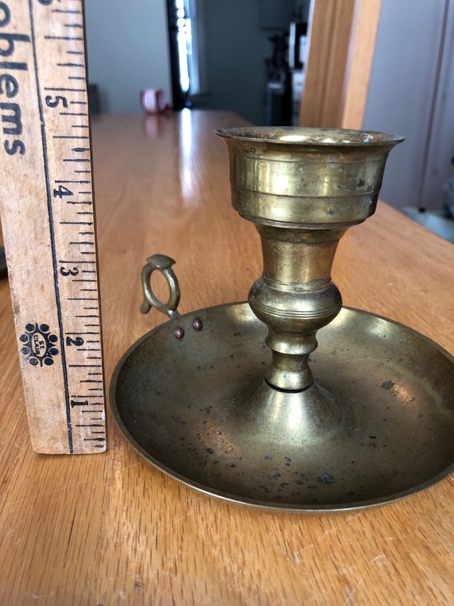Vintage Brass Chamber Candle Holder - photo 5