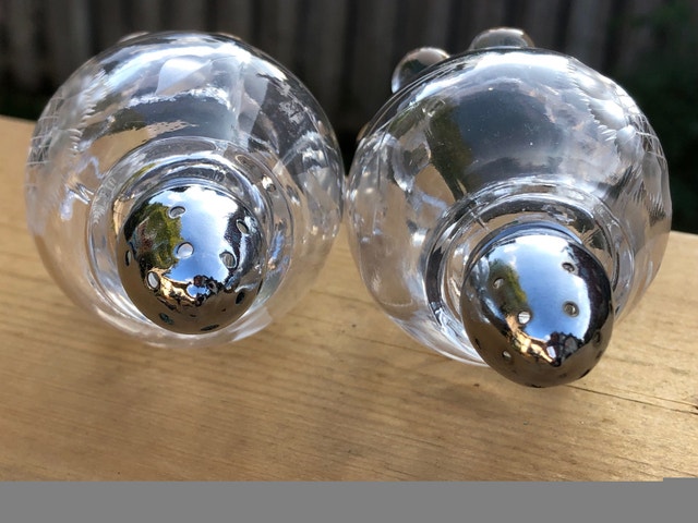 Vintage Candlewick | Cornflower Salt and Pepper Shakers - photo 4