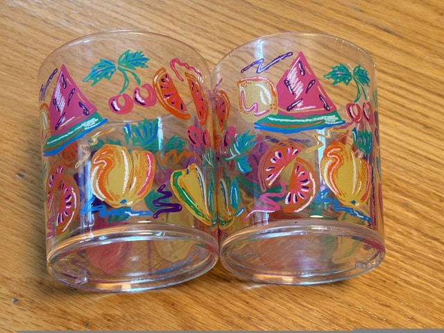 Vintage Leahy Designs Set of 2 Colourful 90s Patio Cups - photo 4