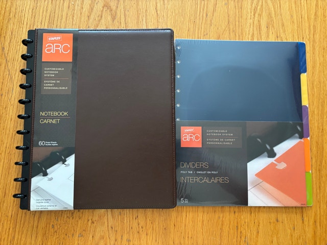 Staples Arc Notebook and Poly Dividers