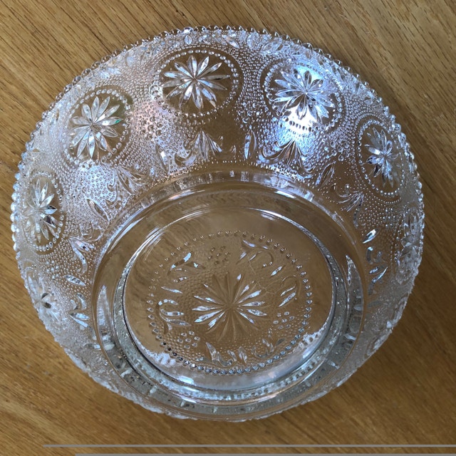 Vintage Brockway American Concord Clear Glass Beaded Bowl - photo 3