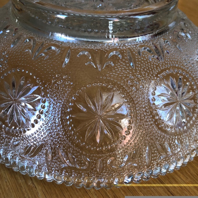 Vintage Brockway American Concord Clear Glass Beaded Bowl - photo 4