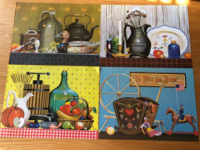 Vintage G George Cherepov 4 Art Prints Donald Art 1972 12 x 9