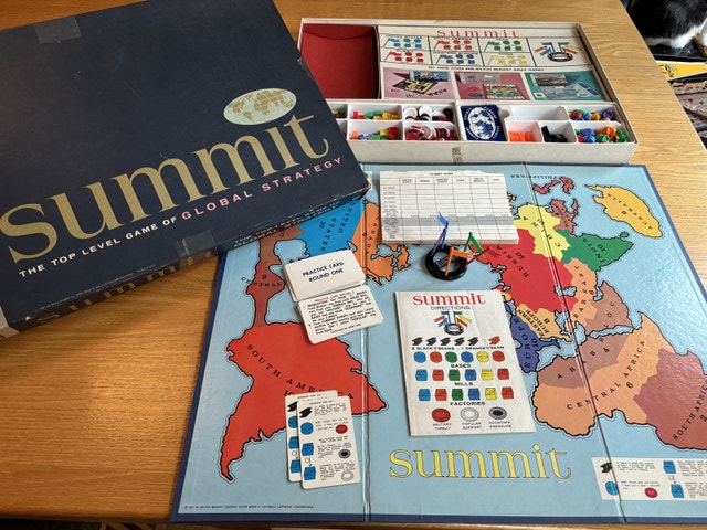 Summit Global Strategy Game Vintage 1961 by Milton-Bradley