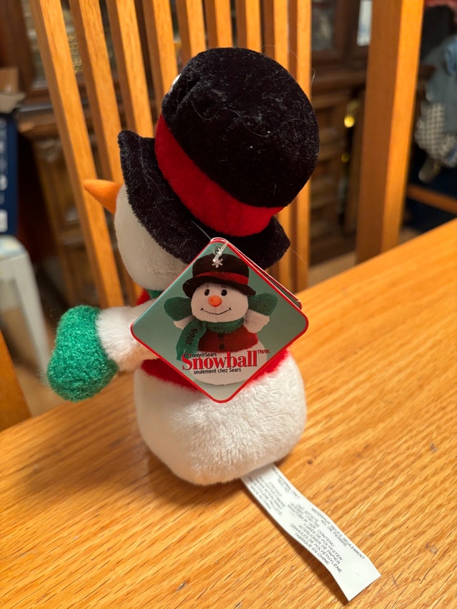 SEARS Christmas Plush Beanbag Toy 2008 Snowball w tag - photo 2