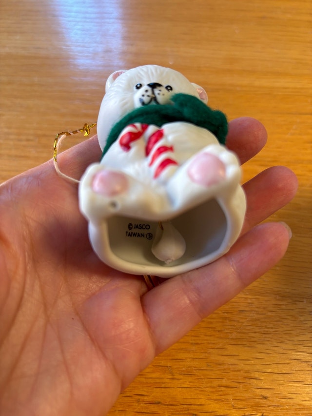 Snow Bells Porcelain Bell Bear Ornament - photo 4