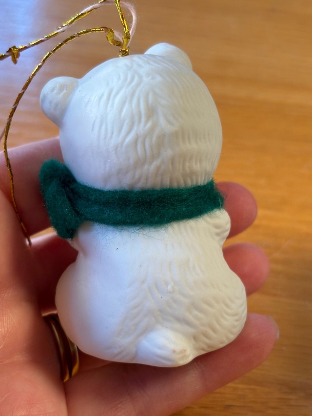 Snow Bells Porcelain Bell Bear Ornament - photo 5