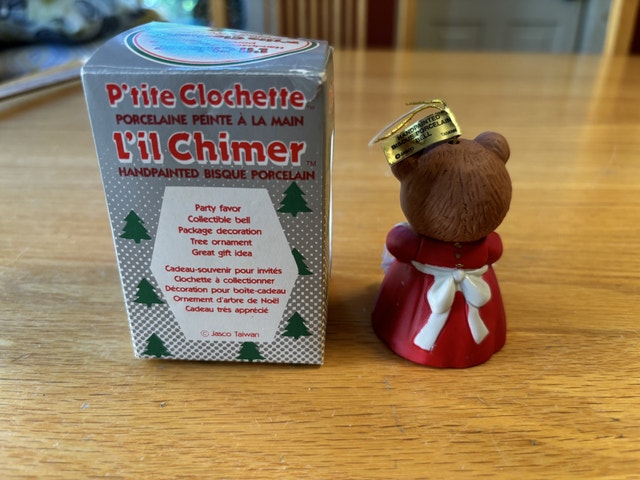 Jasco Taiwan Porcelain Bear Bell Ornament - photo 2