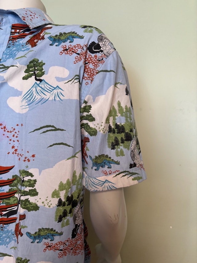 Firefly Hawaiian Dinosaur Leaf Shirt XS - photo 3
