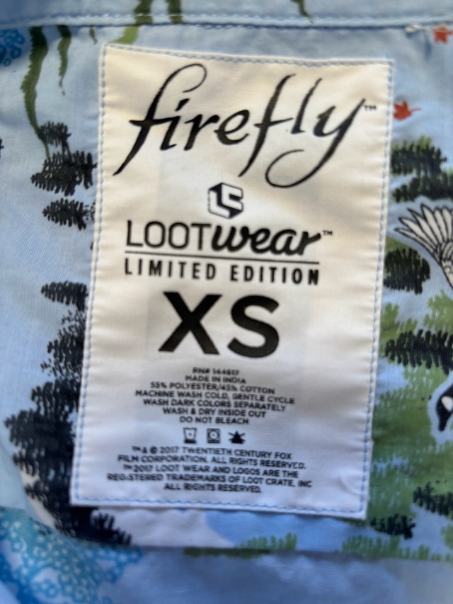 Firefly Hawaiian Dinosaur Leaf Shirt XS - photo 5