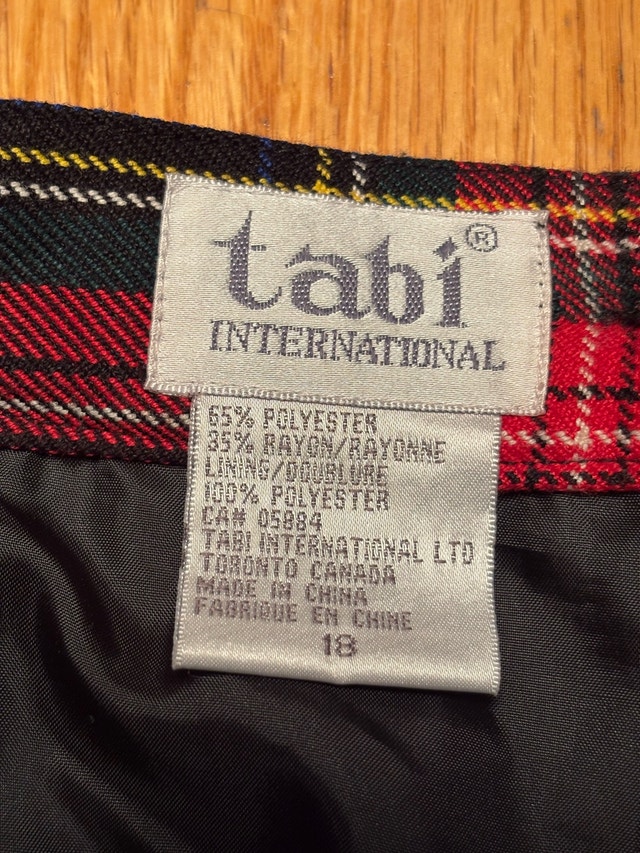 Vintage TABI 1990s Plaid Tartan Pencil Skirt - photo 2