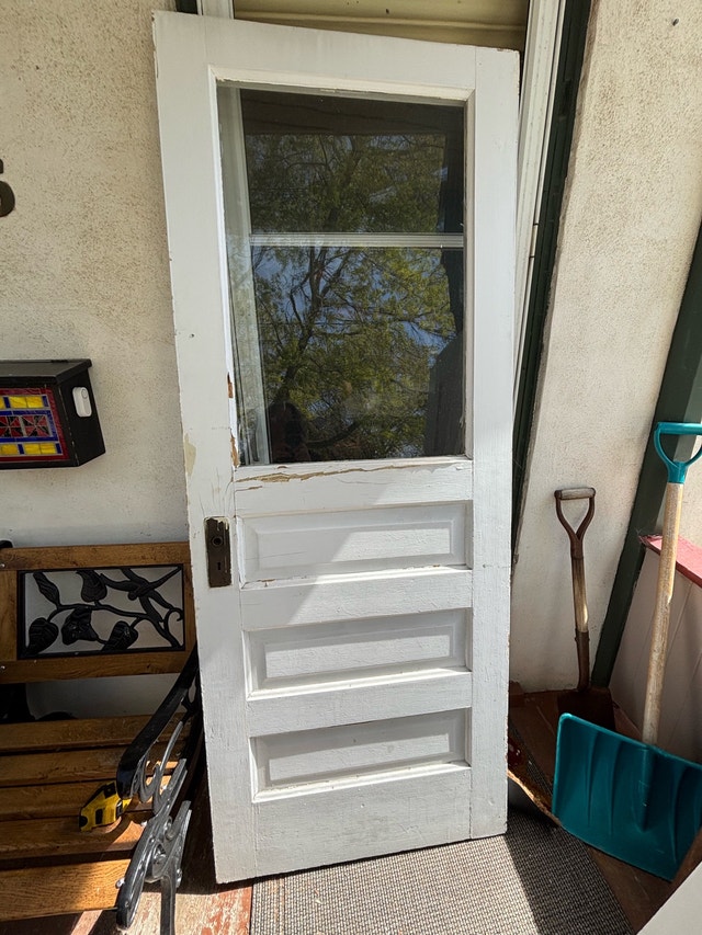 VTG Wood Door with Window (31 1/2”x 79 3/4”x 1 3/4”) - photo 2