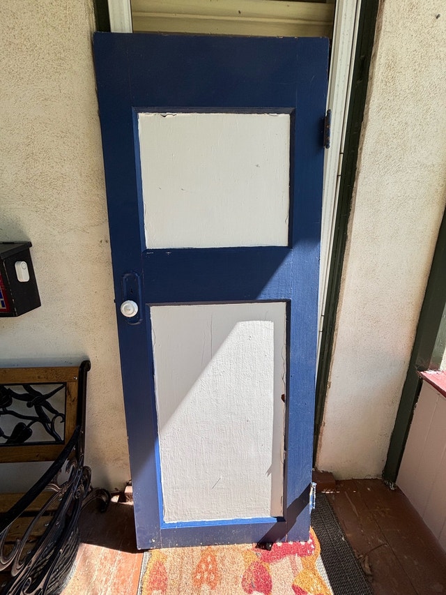 Vintage Two-Panel Solid Wood Door - photo 3